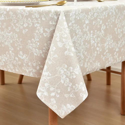 Miniatura 2 de Mantel de tela de vinilo resistente al agua, de plástico, lavable a prueba de derrames, mantel de Peva para primavera, campamento, picnic, cuadrado