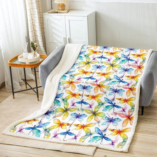 Miniatura 37 de Feelyou Manta de Felpa para Niños con Dibujos de Perros para Cama de Sofá, Manta Sherpa de Perro de Dibujos Animados para Niñas, Rosa, Floral