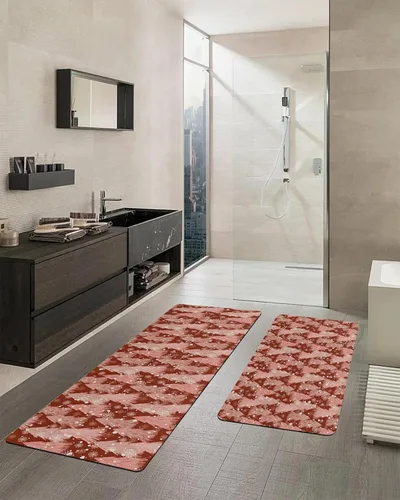 Miniatura 2 de Tapete de baño de Navidad para bañera, antideslizante, de secado rápido y absorbente, con tierra de diatomeas, para fregadero de cocina, lavable