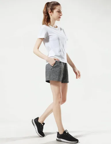 Miniatura 4 de Liberty Imports - Paquete de 5 pantalones cortos de entrenamiento para yoga de 5pulgadas de secado rápido con bolsillos con cremallera para mujer