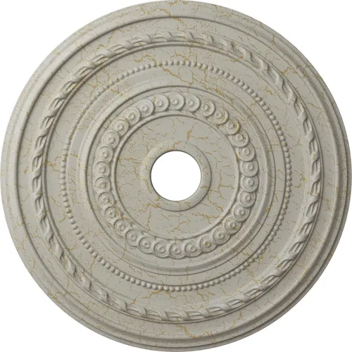 Miniatura 38 de Ekena Millwork CM25COFCS Cole Medallón de Techo, 25 3/8"OD x 3 3/8"ID x 1 3/8"P, pintado a mano Flash Cobre