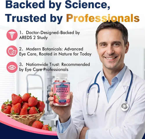 Miniatura 7 de Areds 2 + Fórmula avanzada para MacularHealth, suplemento de vitaminas y minerales 22 en 1 con zeaxantina, zinc y vitamina C que apoya la tensión