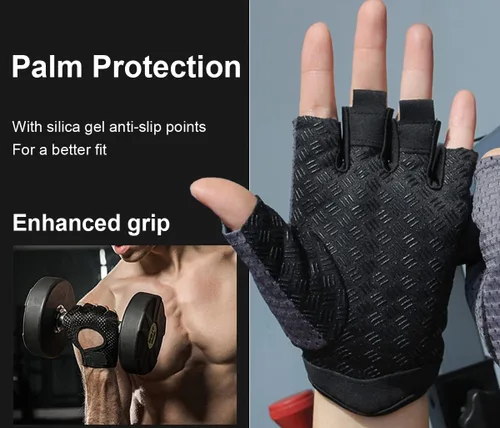 Miniatura 3 de SUJAYU Guantes de entrenamiento para mujeres y hombres, antideslizantes, transpirables, esenciales de gimnasio para mujer, para levantamiento