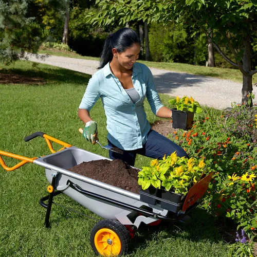 Miniatura 11 de Worx WG050 Aerocart 8 en 1 Carro de Jardín/Carretilla de Jardín de Alta Resistencia/Dolly