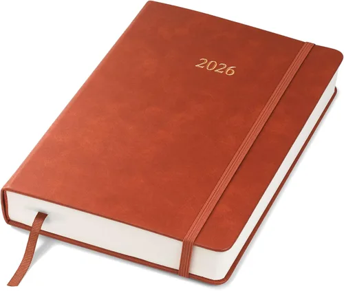 Miniatura 13 de Wykeham's Agenda diaria ejecutiva 2026 – Días festivos y formato – Personalización disponible (marrón, 6 x 4.5 pulgadas)