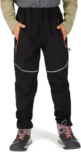 Miniatura 2 de Toomett Pantalones cargo de nieve para niños, niñas y niños al aire libre con forro polar suave Shell senderismo pesca esquí pantalones aislados