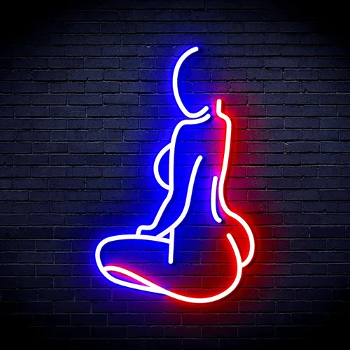 Miniatura 15 de ADVPRO Señora Back Shape Flex Silicone LED Neon Sign - Azul - st16s32-fnu0267-b