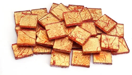 Azulejo de mosaico de lámina de 3/4 de pulgada (0.787 in), 1 libra (bolsa de 16 onzas) (1 libra, naranja)