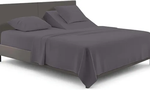Miniatura 15 de SGI bedding Juego de sábanas de microfibra ajustable de 28 pulgadas con parte superior flexible de cabeza dividida, ultra suave, refrescante