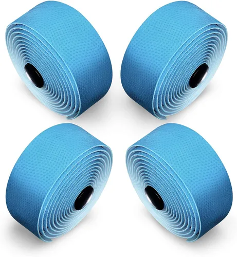 ALIEN PROS Cinta para manillar de bicicleta de poliuretano (juego de 2) negro, rojo, blanco, rosa, azul, mejora el agarre de tu bicicleta con estas