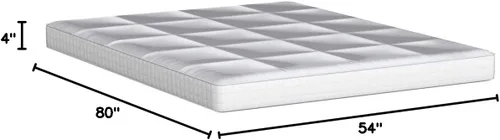 Miniatura 2 de DoCred Colchón de futón japonés de tamaño individual, colchón de futón extra grueso, colchón japonés plegable para adultos, almohadilla de dormir