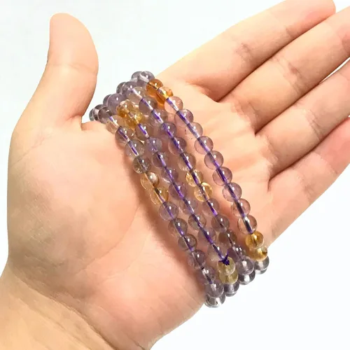 Miniatura 293 de Gem Avenue Handmade Round Bead Stretch Bracelet Unisex Natural Stone Beaded Jewelry for Men & Women, Elastic Wristband for Daily Wear