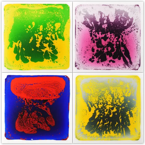 Art3d Azulejos decorativos para suelos sensoriales líquidos, cuadrados de 11.8 x 11.8 pulgadas, 4 azulejos