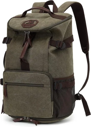 Miniatura 30 de Kalesi Bolsa de lona para gimnasio, 4 vías, impermeable, con compartimento para zapatos, para viajes, deporte, senderismo, laptop