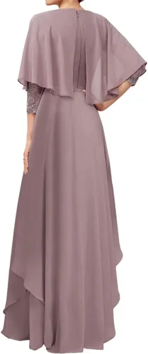 Miniatura 2 de Mother of The Bride Dresses for Wedding Formal Evening Gowns Chiffon Ruffles Mother of Groom Dresses with Sleeves