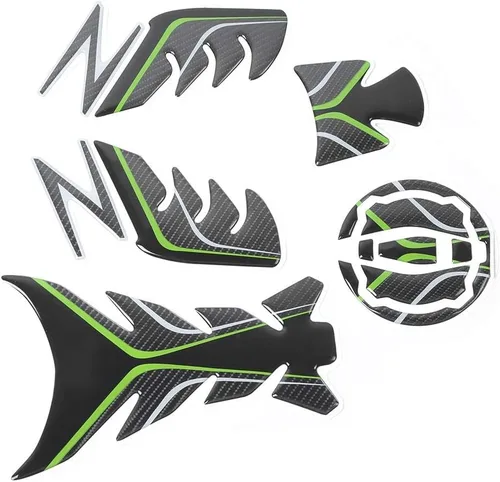 Miniatura 8 de Calcomanía con diseño de hueso de pescado 3D, protector compatible con cubierta de aceite de motocicleta Z900