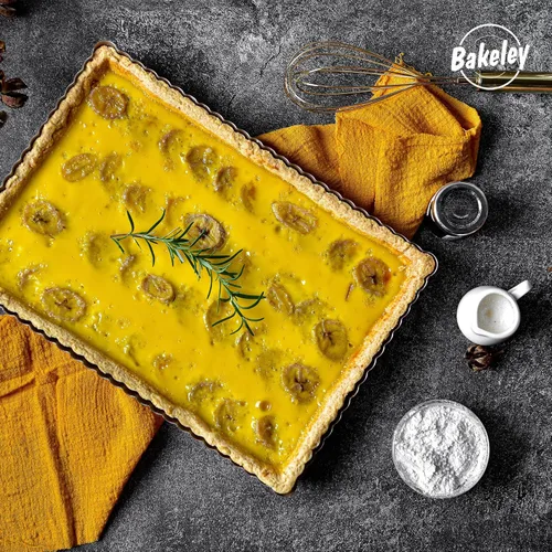 Miniatura 4 de Sartén rectangular para tartas de 13 pulgadas con parte inferior suelta extraíble, antiadherente, oblongo para hornear en horno (dorado champán)