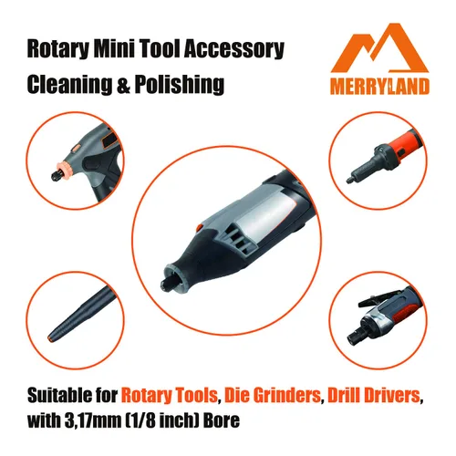 Miniatura 5 de Merryland Rueda de pulido Flet para Dremel, 125 piezas, almohadilla de pulido de 1 pulgada, 120 piezas de pasta compuesta de pulido, 1 pieza