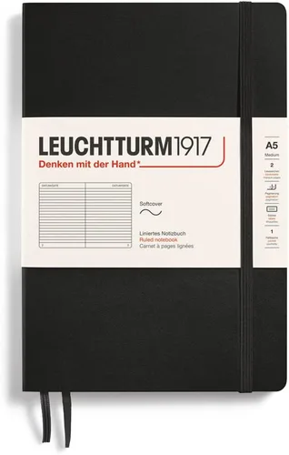 Miniatura 18 de LEUCHTTURM1917 - Cuaderno de tapa blanda mediano A5 - 123 páginas numeradas para escritura y diario (Verde bosque, liso)