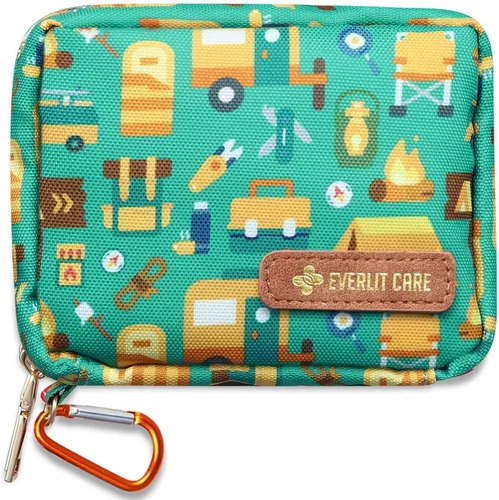 EVERLIT Mini Paquete de Rescate | 105 Artículos Esenciales Médicos Organizados en Bolsa de Almacenamiento Portátil | Kit de Primeros Auxilios para