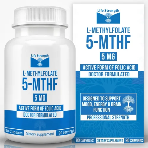 L Metilfolato 5mg | 90 cápsulas | Suplemento de metilfolato optimizado y altamente bioactivo | 5-MTHF apoya para energía, enfoque y estado de ánimo