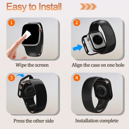 Miniatura 6 de Juego de 2 fundas de PC duro para Apple Watch SE 3 (2025) / SE2 / SE / Series 6/5/4, protector de pantalla de 40 mm, con protector de pantalla