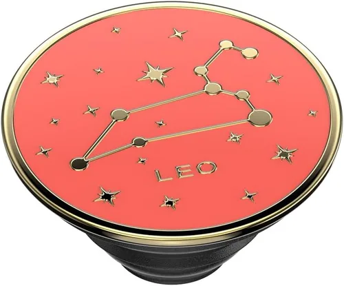 Miniatura 4 de PopSockets Agarre para teléfono con soporte expandible, agarre adhesivo, esmalte - Zodiac Leo