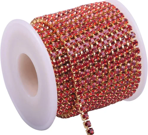 Miniatura 11 de KAOYOO - Cadena de diamantes de imitación de 9 metros (10 yardas) con cristal de 4 mm para costura, manualidades y decoración de bricolaje