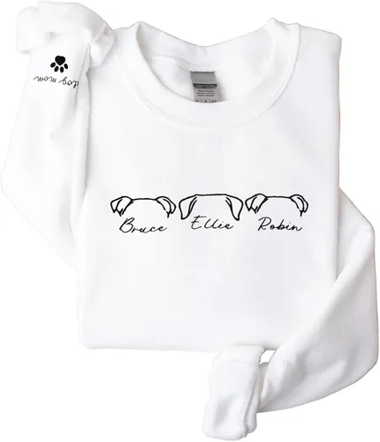 Miniatura 17 de GodLover Custom Dog Mom Embroidered Sweatshirt, Personalized Pet Lover Hoodie, Gift for Women, Mothers Day, Christmas Estilo 03.
