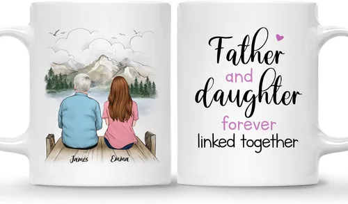 Miniatura 13 de Gossby Taza personalizada para padre - Regalos para padre, regalos para padre, mejores tazas de café para padre, taza personalizada para papá. Padre