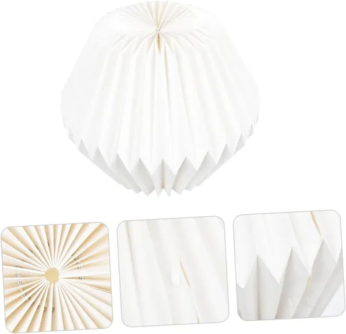 Miniatura 8 de NOLITOY 2 unids hecho a mano linterna de papel pantalla moderna simple cubierta de luz decorativa para decoración del hogar fácil almacenamiento