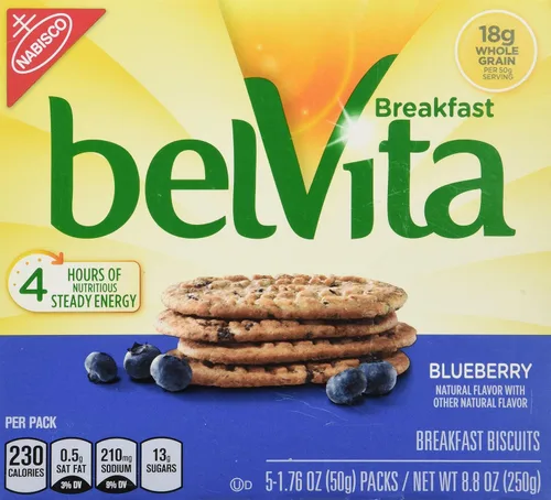Miniatura 19 de Belvita - Galletas de desayuno en barra, paquete surtido de 4 sabores, 30 paquetes en total, 6 cajas (4 galletas por paquete)