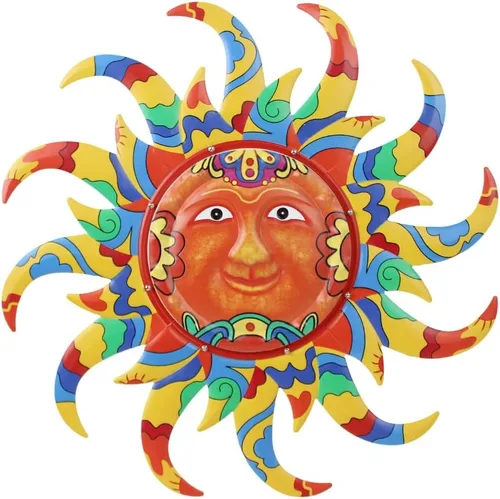 Miniatura 13 de VEWOGARDEN Arte Decorativo de Pared de Sol de Metal de 13 pulgadas para Colgar en Interiores y Exteriores, Hogar, Jardín, Regalos de Navidad
