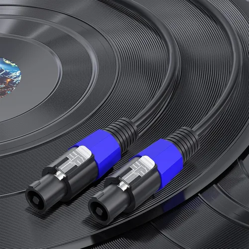 Miniatura 4 de Paquete de 2 cables profesionales Speakon a Speakon de 50 pies, cables de conexión de 12 AWG, cable de altavoz amplificador de audio DJ/PA
