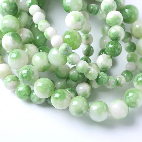 Miniatura 95 de 12MM 31 piezas de cuentas de cloisonné verdes, cuentas sueltas redondas para hacer joyas, pulseras DIY