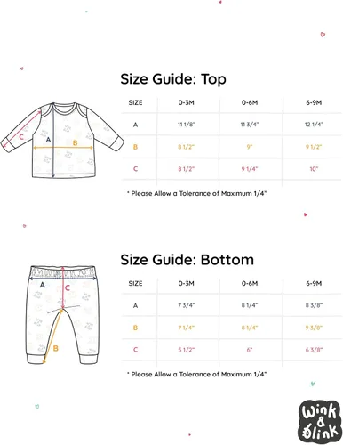Miniatura 6 de WINK & BLINk Organic Baby Playwear Sets, 2-Pack Top & Bottom Set, 100% Organic Cotton Baby Clothes
