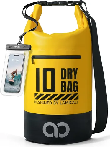Miniatura 24 de Lamicall Mochila seca impermeable - [Durable y flotante] 5L/10L/20L/30L/40L bolsa grande impermeable con funda impermeable para teléfono para kayak