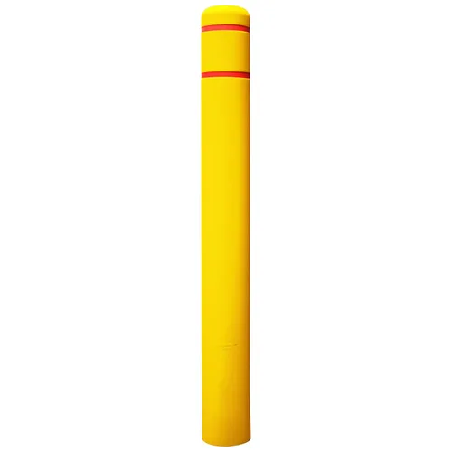 Miniatura 19 de Ideal Shield Cubierta de bolardo de seguridad negra de 1/8 pulgadas de 4 pulgadas con rayas rojas, 60 pulgadas de alto. Cinta de instalación