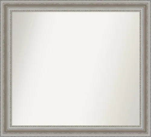 Miniatura 41 de Amanti Art Espejo de baño plateado para sobre el fregadero, 26 x 26 pulgadas, espejo cuadrado de plata antigua, marco de madera tradicional mediano
