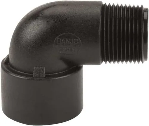 Banjo 90 Degree Street Codo, Polipropileno, 1", Schedule 80, 300 psi Max Pressure SL100-90 - 1 Cada