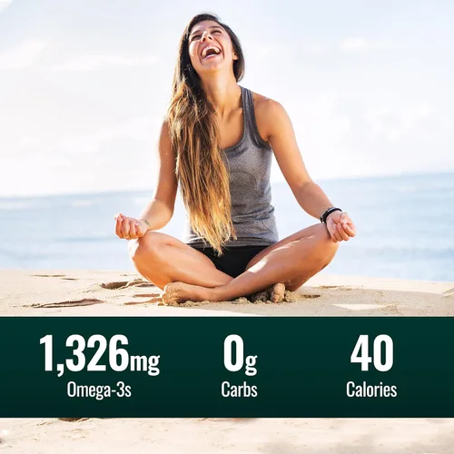 Miniatura 4 de Natural Force Pure Omega 3 - Aceite de pescado líquido - Delicioso sabor a pastel de limón - Sin mercurio, capturado en la naturaleza, probado