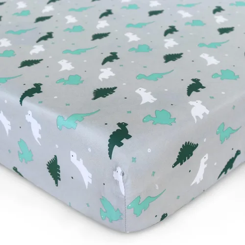 Miniatura 5 de Sábanas para cuna para niños o niñas, paquete de 2, sábana bajera ajustable de 52' x 28' para cuna estándar y colchón para niños pequeños