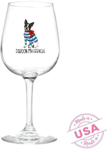 Miniatura 2 de Pardon My Frenchie - Copa de vino y cóctel de 13 onzas, para los amantes de los perros y del bulldog francés, regalo lindo y divertido para mamá