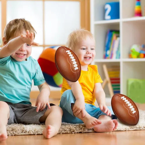 Miniatura 5 de Jerify Paquete de 6 pelotas de fútbol de espuma para niños de 6.7 pulgadas, pequeña pelota deportiva a granel, regalo para niños pequeños, niños