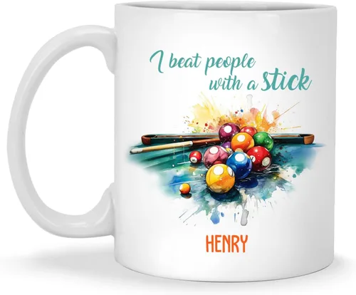 Miniatura 11 de Taza de tenis de mesa, Taza personalizada de la pelota de ping pong con el nombre, Taza de café de tenis de mesa personalizada, Taza del amante