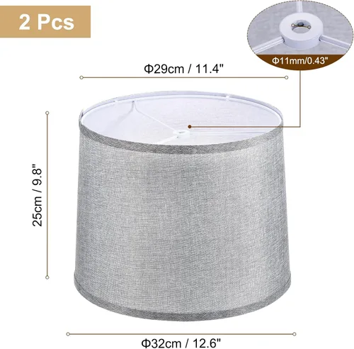 Miniatura 2 de PATIKIL Juego de 2 pantallas de lámpara para lámparas de mesa, 11.4 pulgadas superior x 12.6 pulgadas inferior x 9.8 pulgadas de alto, pantalla