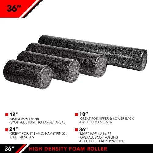Miniatura 3 de JFIT High Density Foam Roller – EPP Deep Tissue Massage Roller for Muscle Recovery, Myofascial Release & Stretching Azul solido