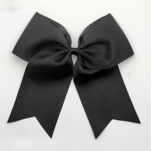Miniatura 3 de 20 lazos negros grandes de 8 pulgadas para niñas, cinta de grogrén hecha a mano, accesorios para el cabello para adolescentes, niñas, sóftbol