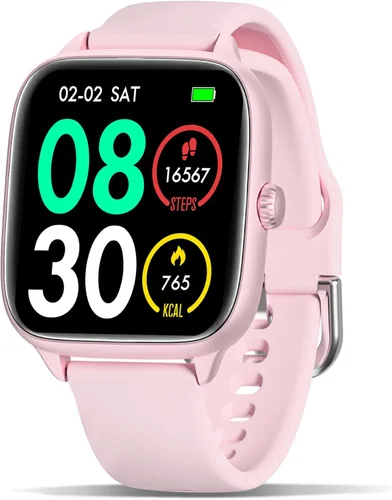 JYUAJOI Reloj Inteligente de Salud y Fitness (Responder/Realizar Llamadas), Reloj Inteligente con Monitor de Frecuencia Cardíaca 24/7, Rastreador de