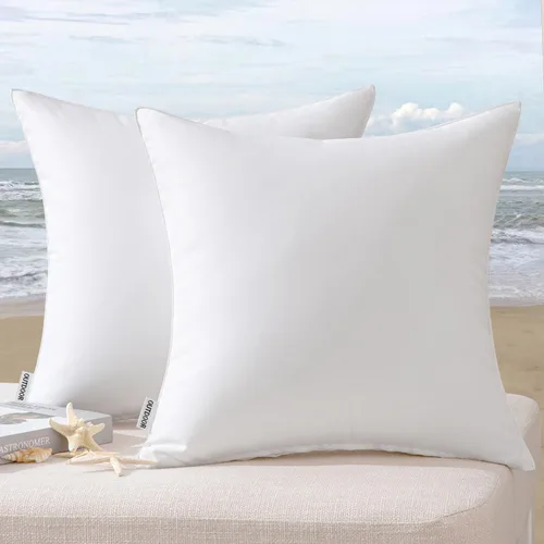 Miniatura 9 de MIULEE - Juego de 2 fundas de almohadas decorativas para exteriores, impermeables, cuadradas, para jardín, para cenador de primavera, tienda de Negro